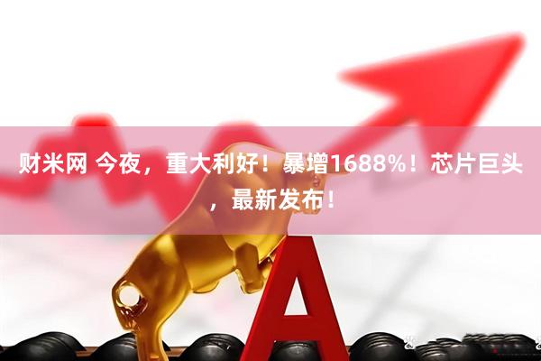 财米网 今夜，重大利好！暴增1688%！芯片巨头，最新发布！